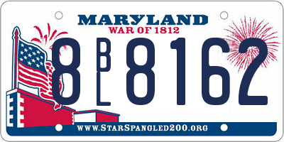 MD license plate 8BL8162