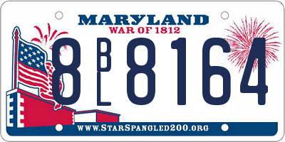 MD license plate 8BL8164