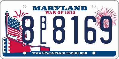 MD license plate 8BL8169