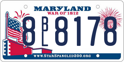 MD license plate 8BL8178