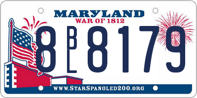 MD license plate 8BL8179