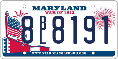 MD license plate 8BL8191