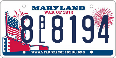 MD license plate 8BL8194