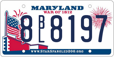 MD license plate 8BL8197