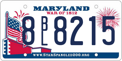 MD license plate 8BL8215