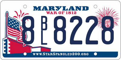 MD license plate 8BL8228