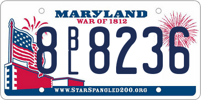 MD license plate 8BL8236