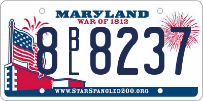 MD license plate 8BL8237