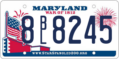 MD license plate 8BL8245