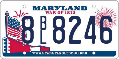 MD license plate 8BL8246