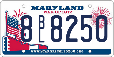 MD license plate 8BL8250