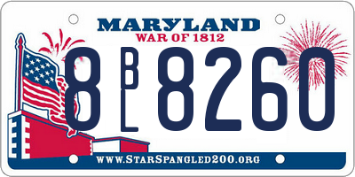 MD license plate 8BL8260