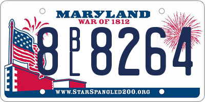 MD license plate 8BL8264