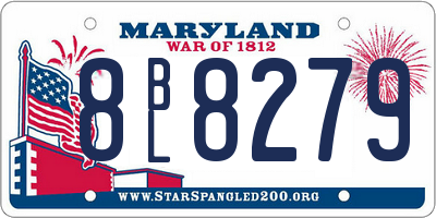 MD license plate 8BL8279