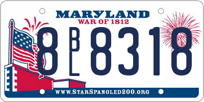 MD license plate 8BL8318