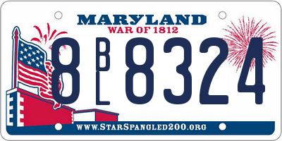 MD license plate 8BL8324