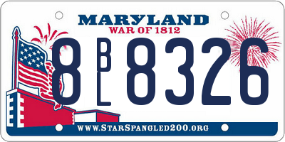 MD license plate 8BL8326