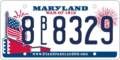 MD license plate 8BL8329
