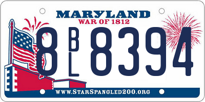 MD license plate 8BL8394