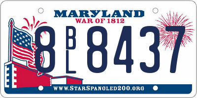 MD license plate 8BL8437