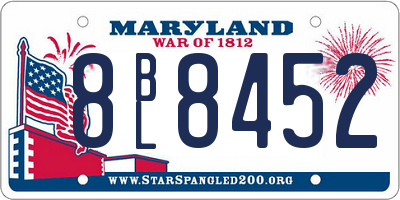 MD license plate 8BL8452