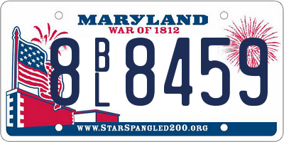 MD license plate 8BL8459