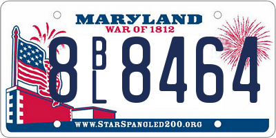 MD license plate 8BL8464