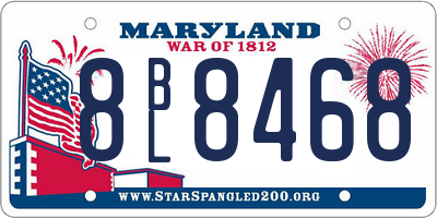 MD license plate 8BL8468
