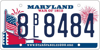 MD license plate 8BL8484