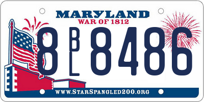 MD license plate 8BL8486