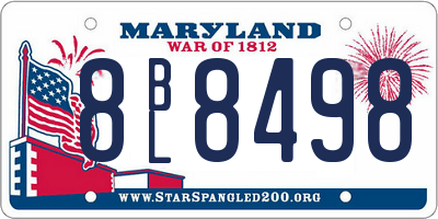 MD license plate 8BL8498