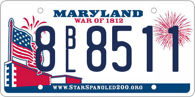MD license plate 8BL8511
