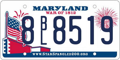 MD license plate 8BL8519