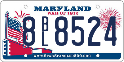 MD license plate 8BL8524
