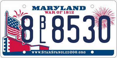 MD license plate 8BL8530