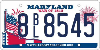 MD license plate 8BL8545