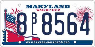 MD license plate 8BL8564