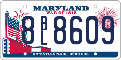 MD license plate 8BL8609