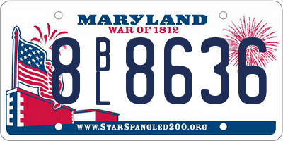 MD license plate 8BL8636