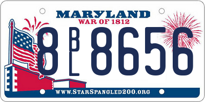 MD license plate 8BL8656
