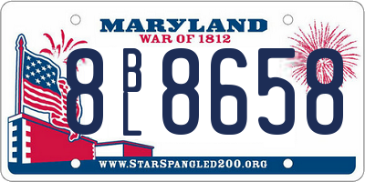 MD license plate 8BL8658