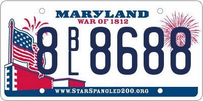 MD license plate 8BL8688