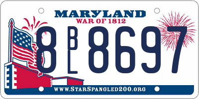 MD license plate 8BL8697