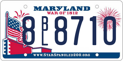 MD license plate 8BL8710