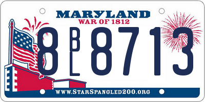 MD license plate 8BL8713