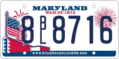 MD license plate 8BL8716