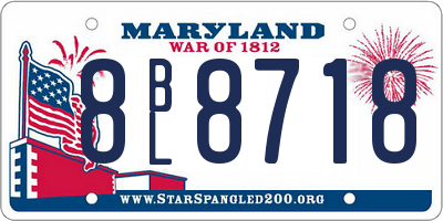 MD license plate 8BL8718