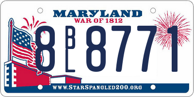 MD license plate 8BL8771