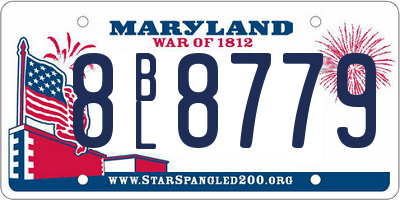 MD license plate 8BL8779