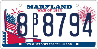 MD license plate 8BL8794